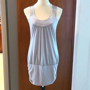 Mar & K Silver Strappy Mini Dress Size M NWT